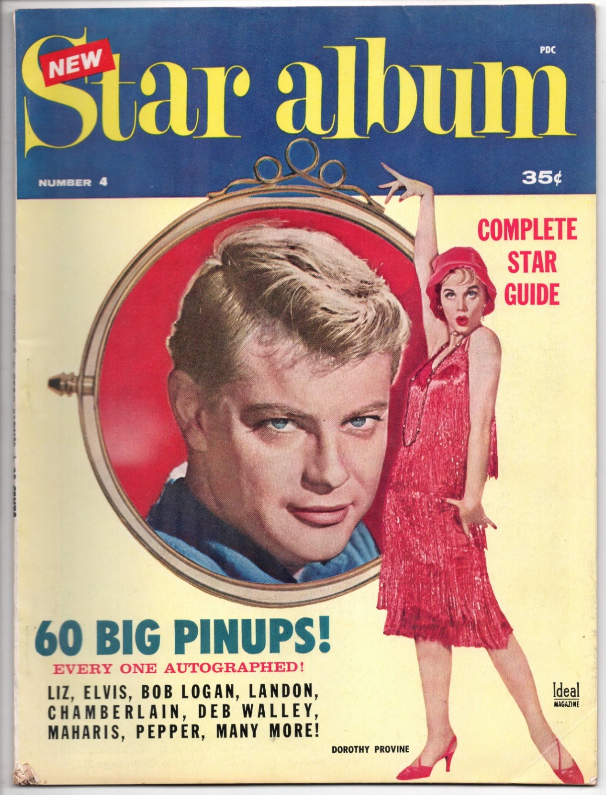 Star Album #4 February 1962 60 PINUPS Troy Dorothy Provost Elvis Landon Natalie
