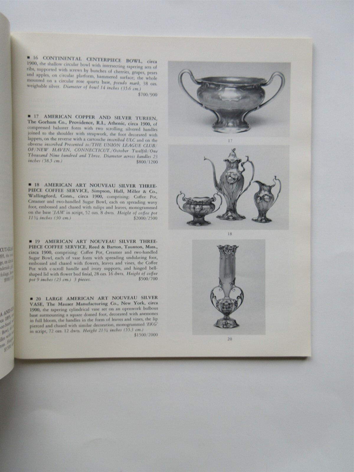 Sotheby’s Late 19th & 20th Century Works of Art, inc Art Nouveau, Art Deco