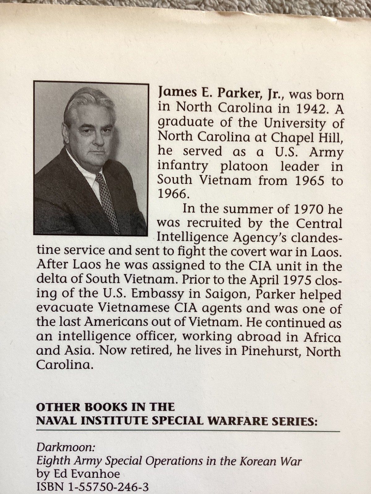 *Signed* Codename Mule by James E. Parker, Jr. (1995, HCDJ) War Laos CIA Vietnam
