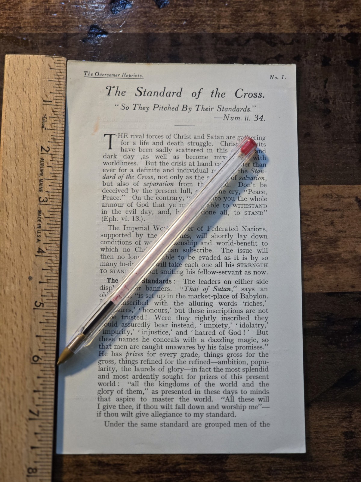 RARE Jessie Penn-Lewis STANDARD OF THE CROSS Overcomer No. 1 Welsh Revival