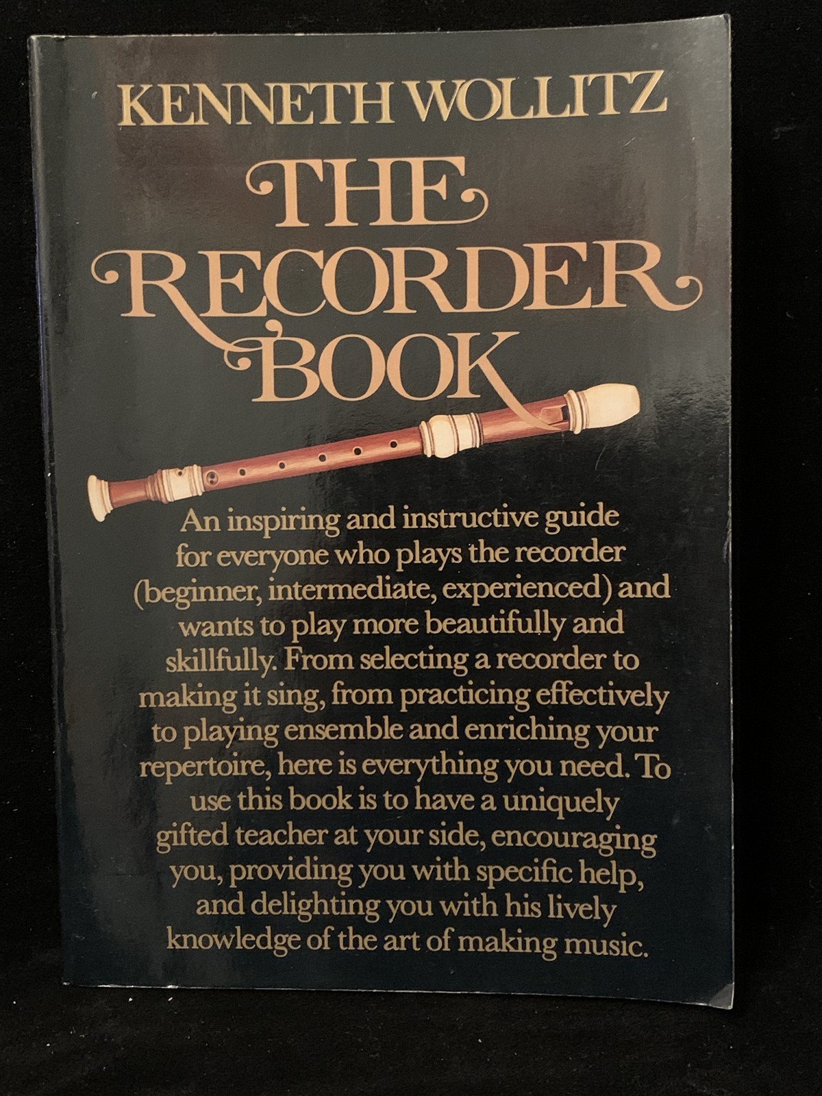 THE RECORDER BOOK by Kenneth Wollitz – KNOPF PB 1982 1ST ED
