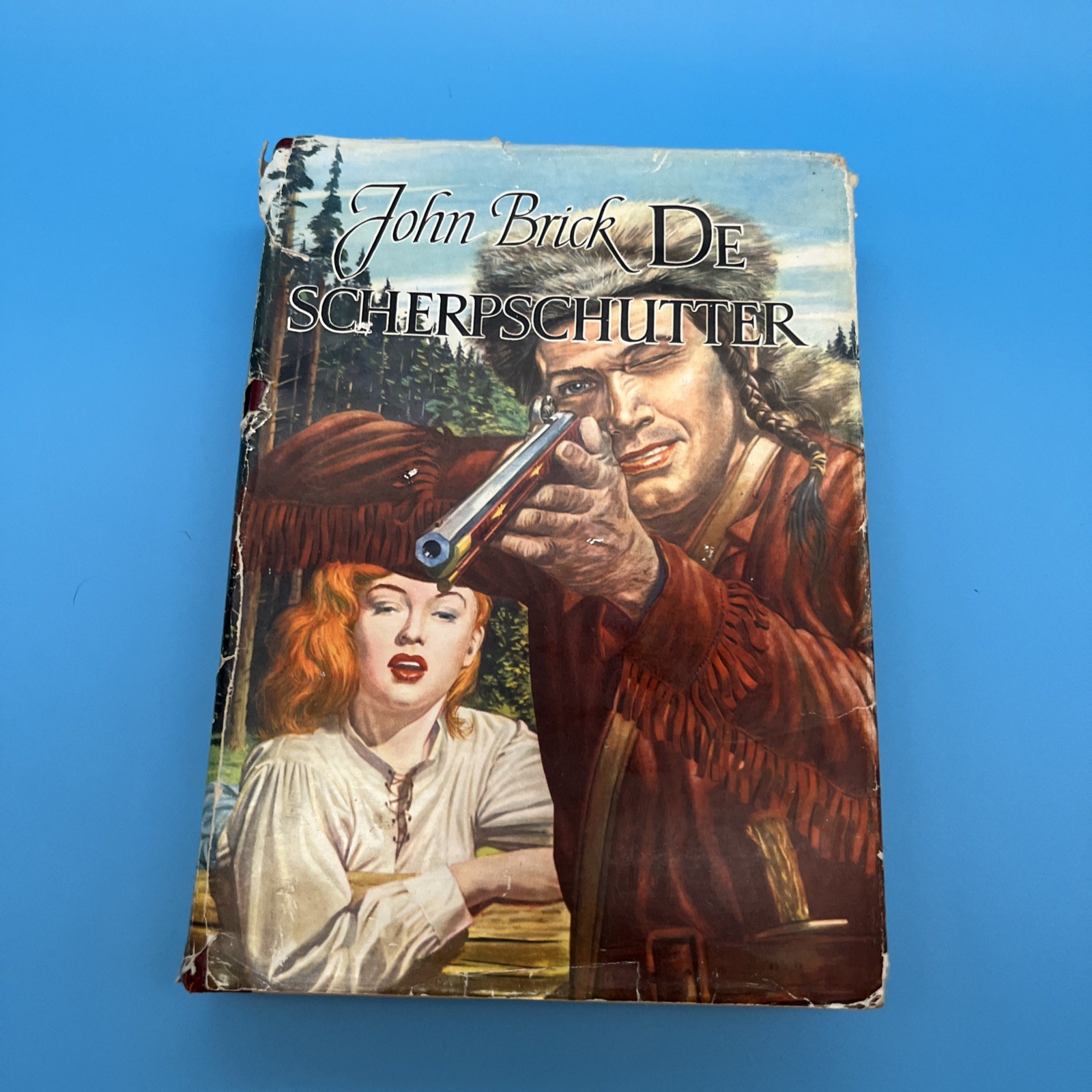 John Brick DE SCHERPSCHUTTER (The Rifleman) 1957 Dutch Ed + Original 1957 Letter