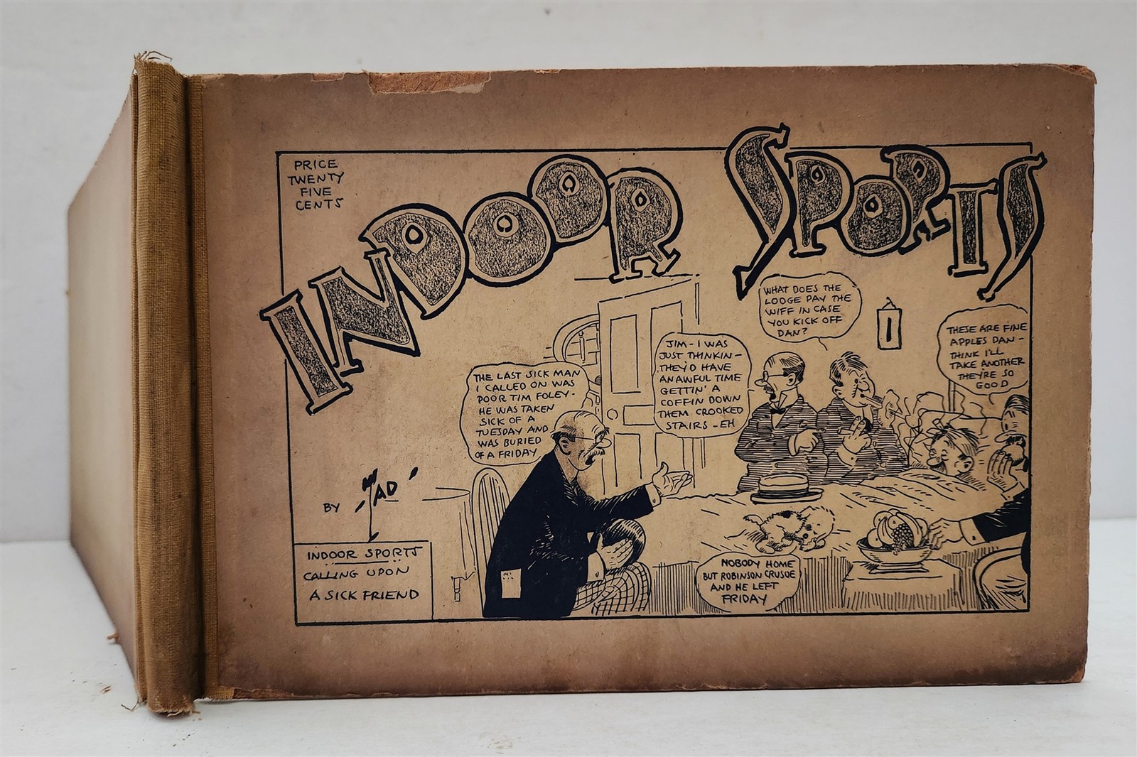 1915 antique INDOOR SPORTS Tad Hearst CARTOON BOOK humor satire