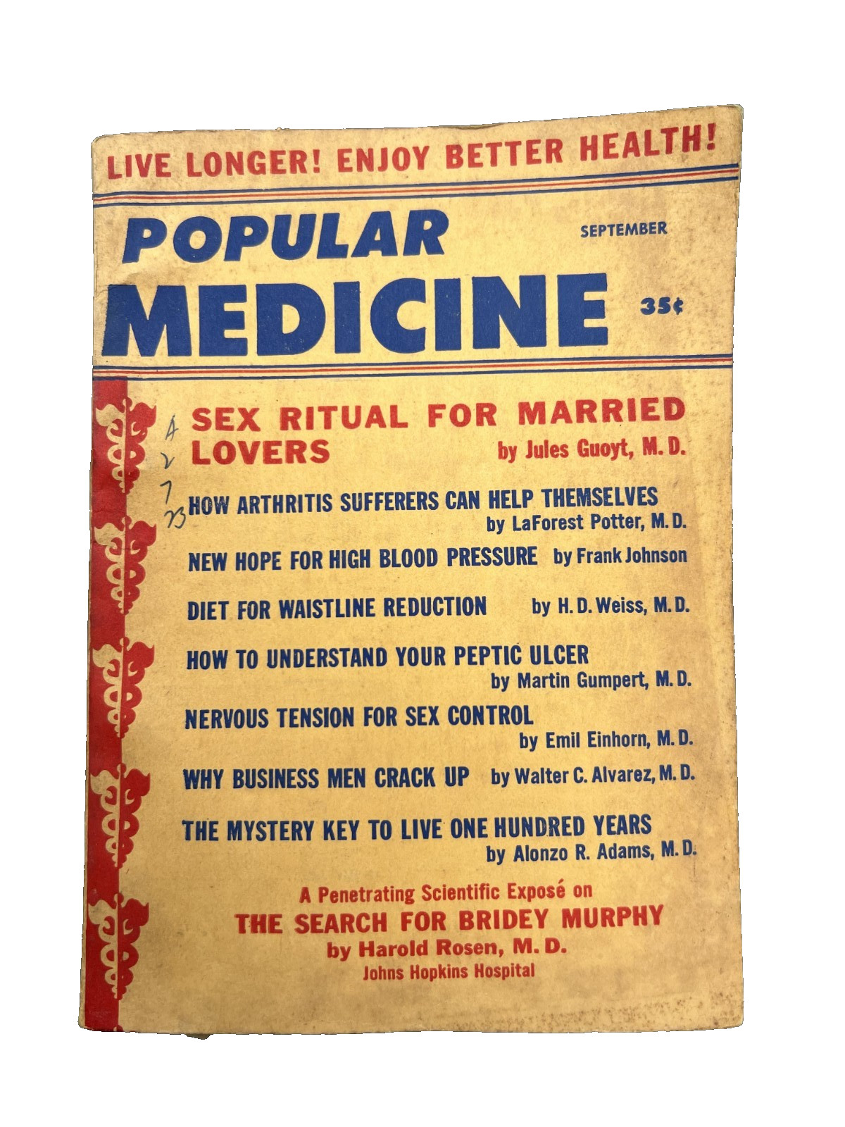 Vintage Popular Medicine, Sept 1956, Sex Ritual for Married Lovers