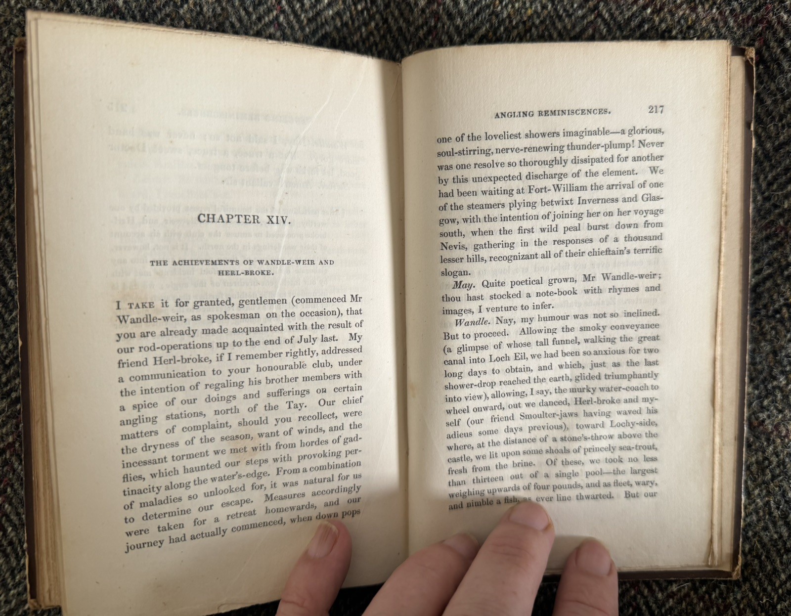 Angling Reminiscences, Thomas Tod Stoddart, 1st 1837, Scotland Fishing Trout