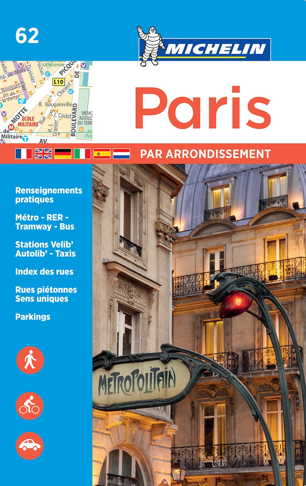Michelin Paris by Arrondissements Pocket Atlas #62 (Michelin Map & Guide Ser…