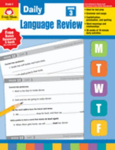 Daily Language Review, Grade 3 – Paperback By Evan Moor – GOOD