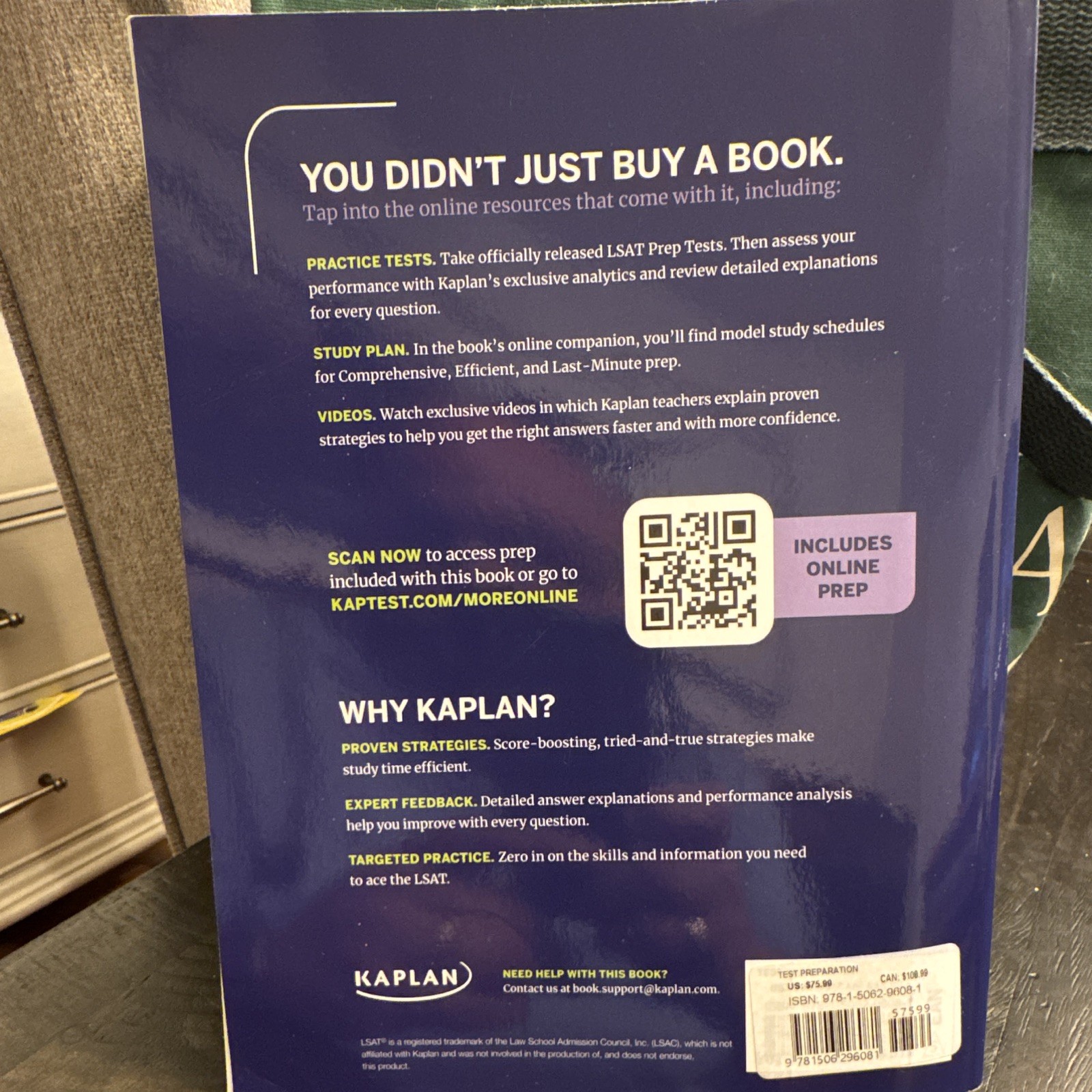 Kaplan LSAT Premium Prep Study Guide 2024, 792 Pages, Includes Online Prep
