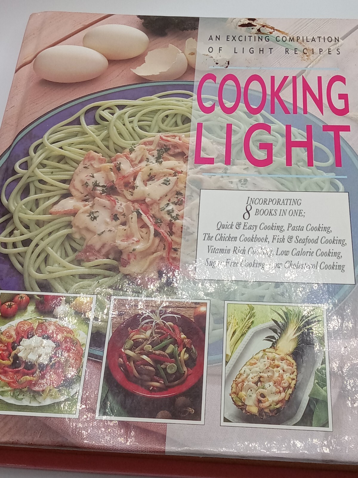 1995 COOKING LIGHT 8 COOKBOOKS IN ONE 584 PAGES 11 IN BY 9 IN