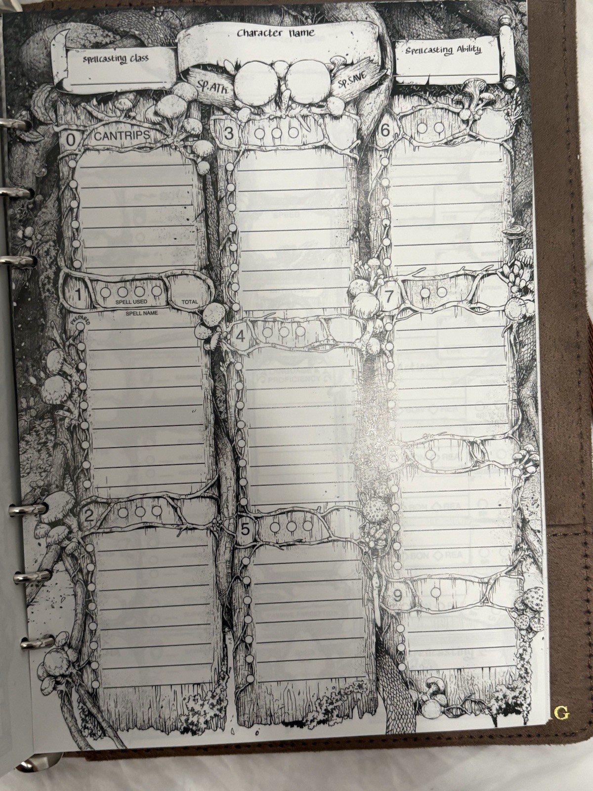 The Griffon’s Saddlebag – Character Binder Faux Leather