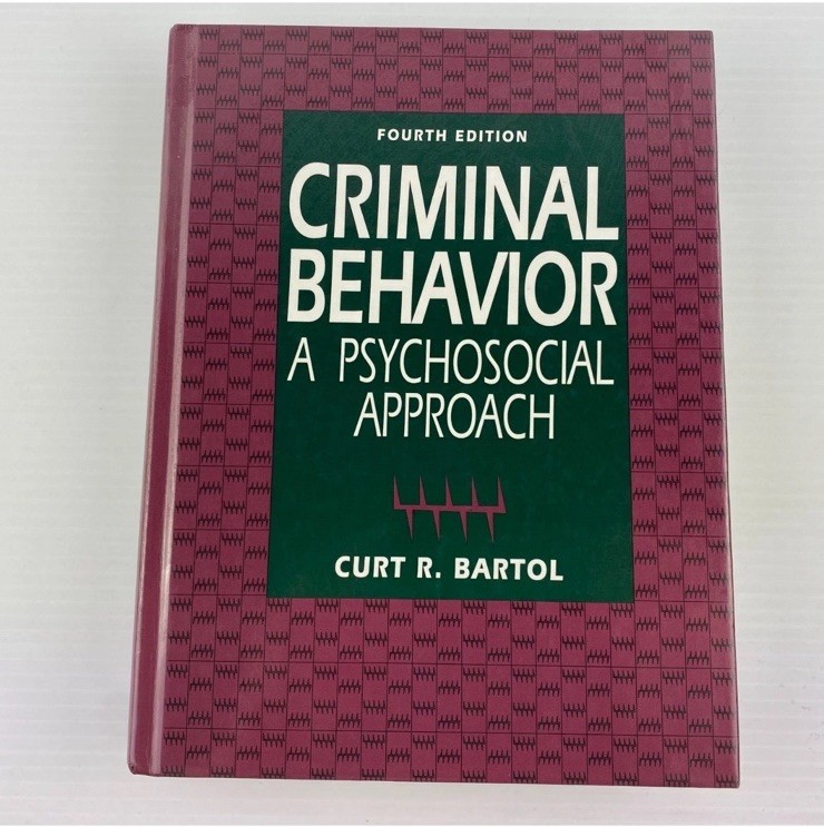 Criminal Behavior A Phychosocial Approach By Curt R. Bartol Hard Cover 10/10