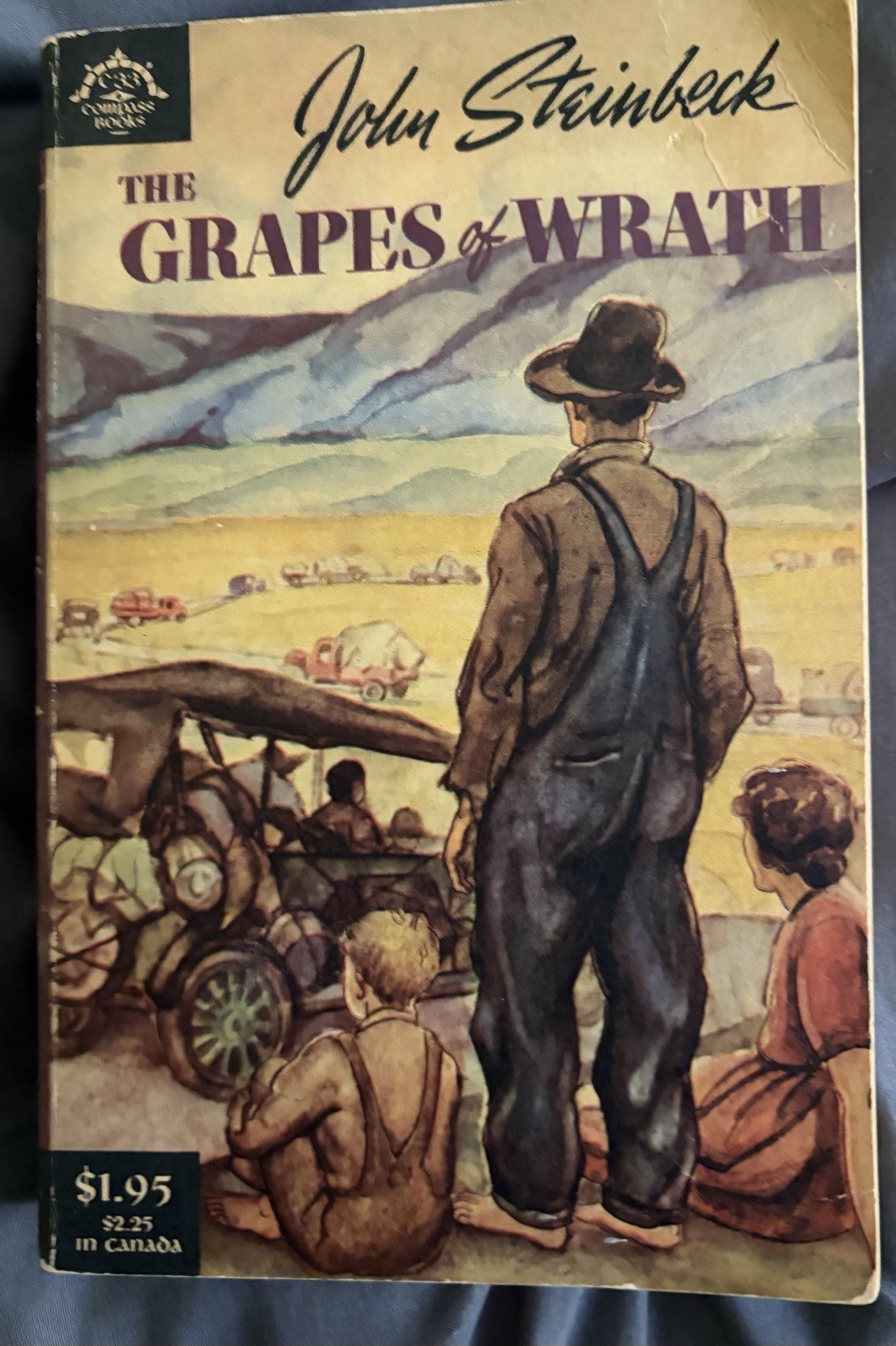 The Grapes of Wrath Book John Steinbeck The Viking Press 1958 paperback