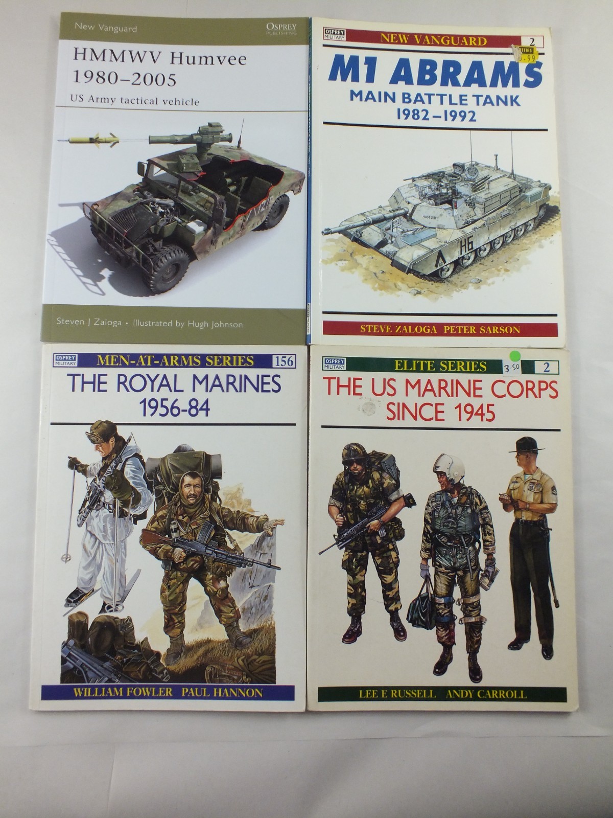 4x Osprey Elite/New Vanguard: Late 20th Century US/Royal Marines, Abrams, Humvee