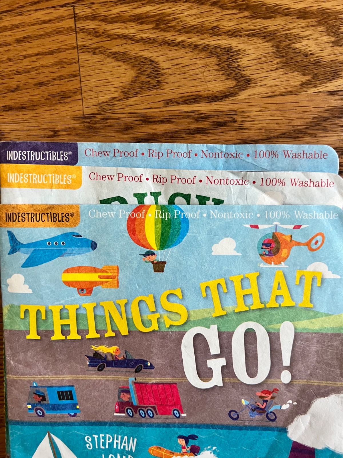 LOT OF 3 Indestructibles Vehicle-Related Kids Books in VERY GOOD condition