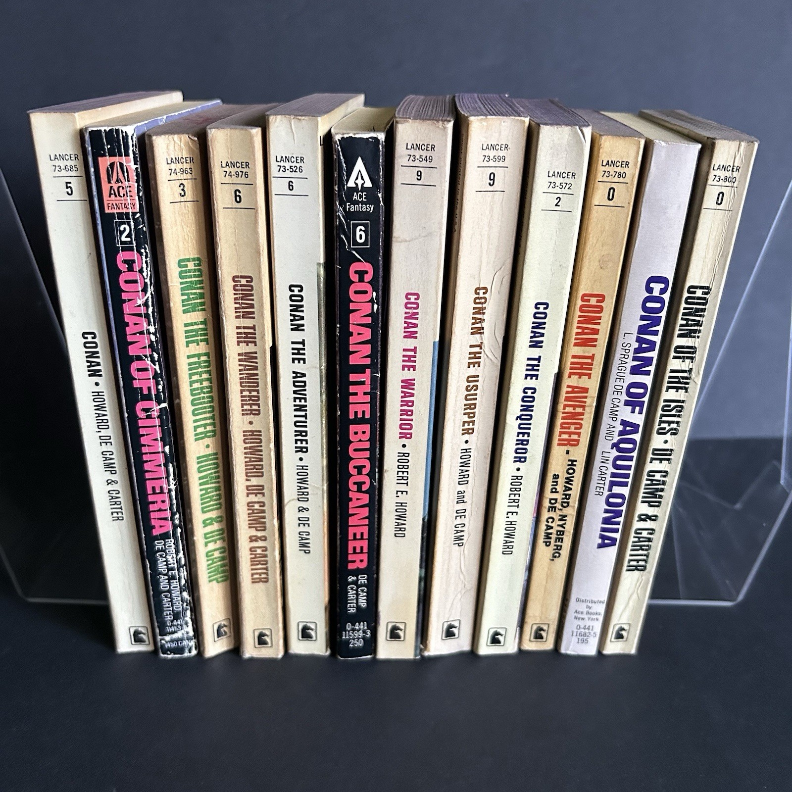 Conan Complete Main Series Robert E. Howard Lancer Books Vintage Paperback Set