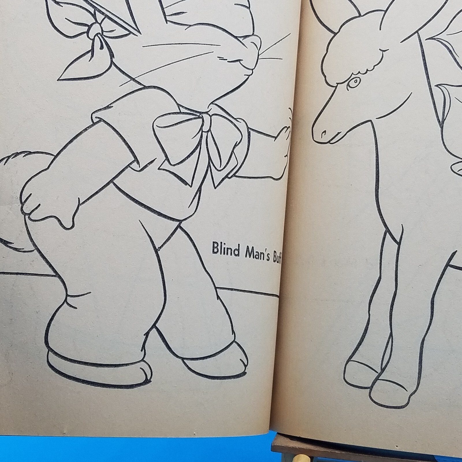 First coloring book Whitman 1957 number1220 one page color in it