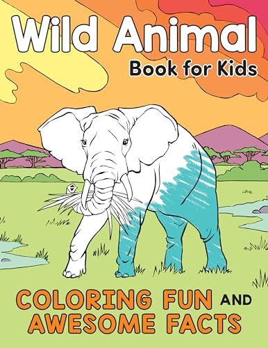 Wild Animal Book for Kids: Coloring…, Katie Henries-M
