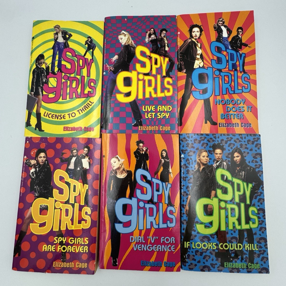 Spy Girls Elizabeth Cage COMPLETE 6 Book Set Full Series Y2K 1998 1999 RARE