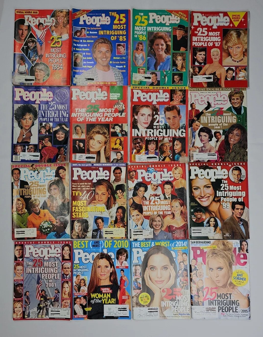 16 People Magazines 1980-2014 Intriquing People Facinating Stars Best/Worst
