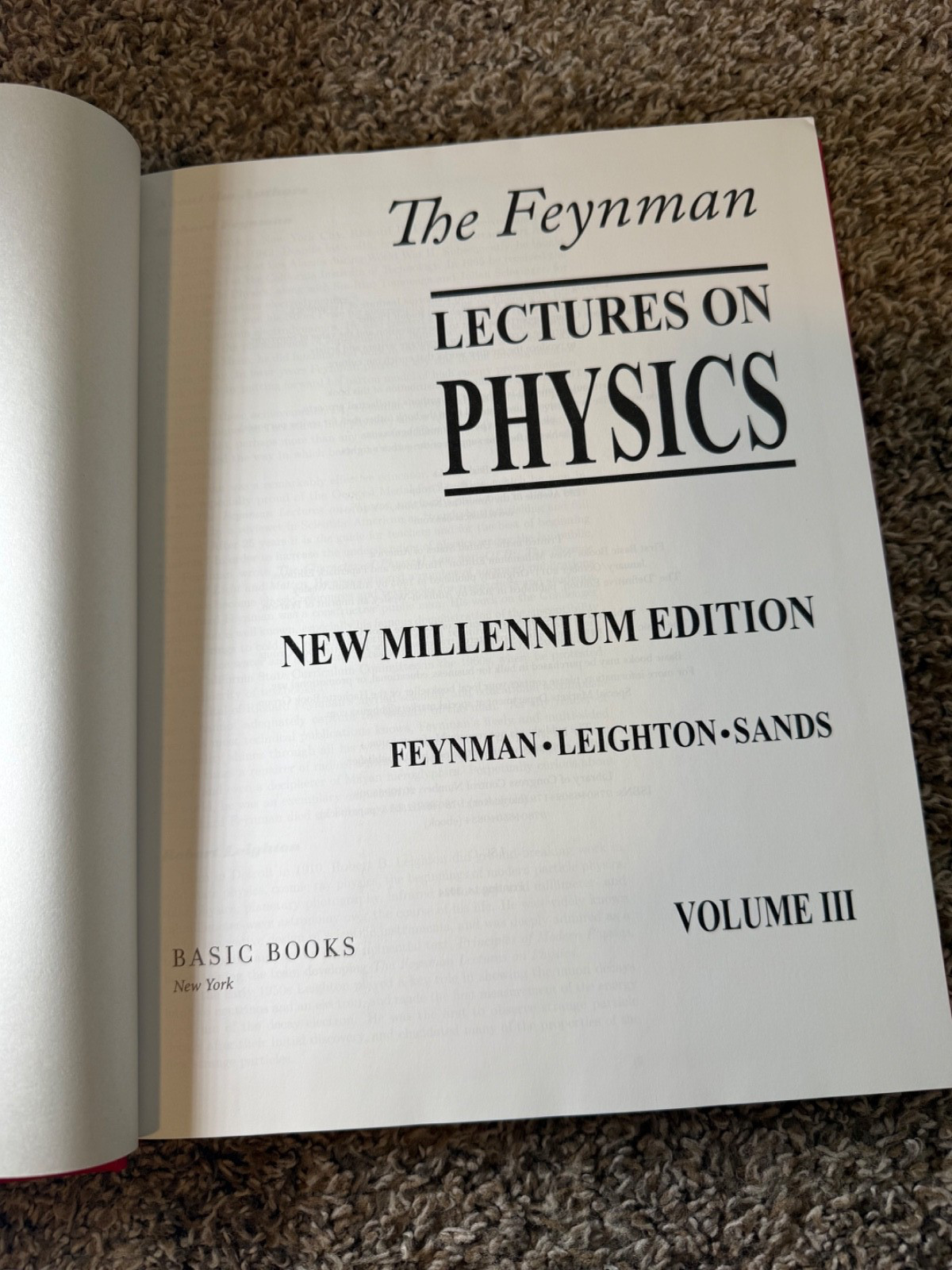 The Feynman Lectures on Physics – New Millennium Edition Complete 3 Volume Set
