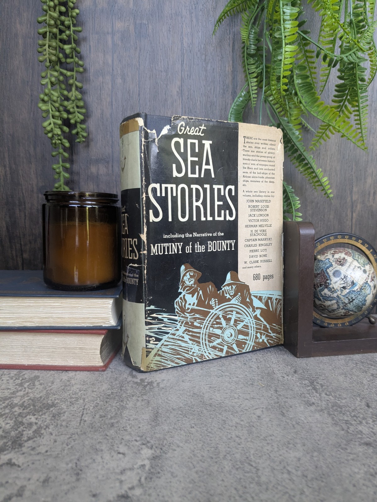 Great Sea Stories 1936 7th Printing Tudor Publishing Mutiny On The Bounty