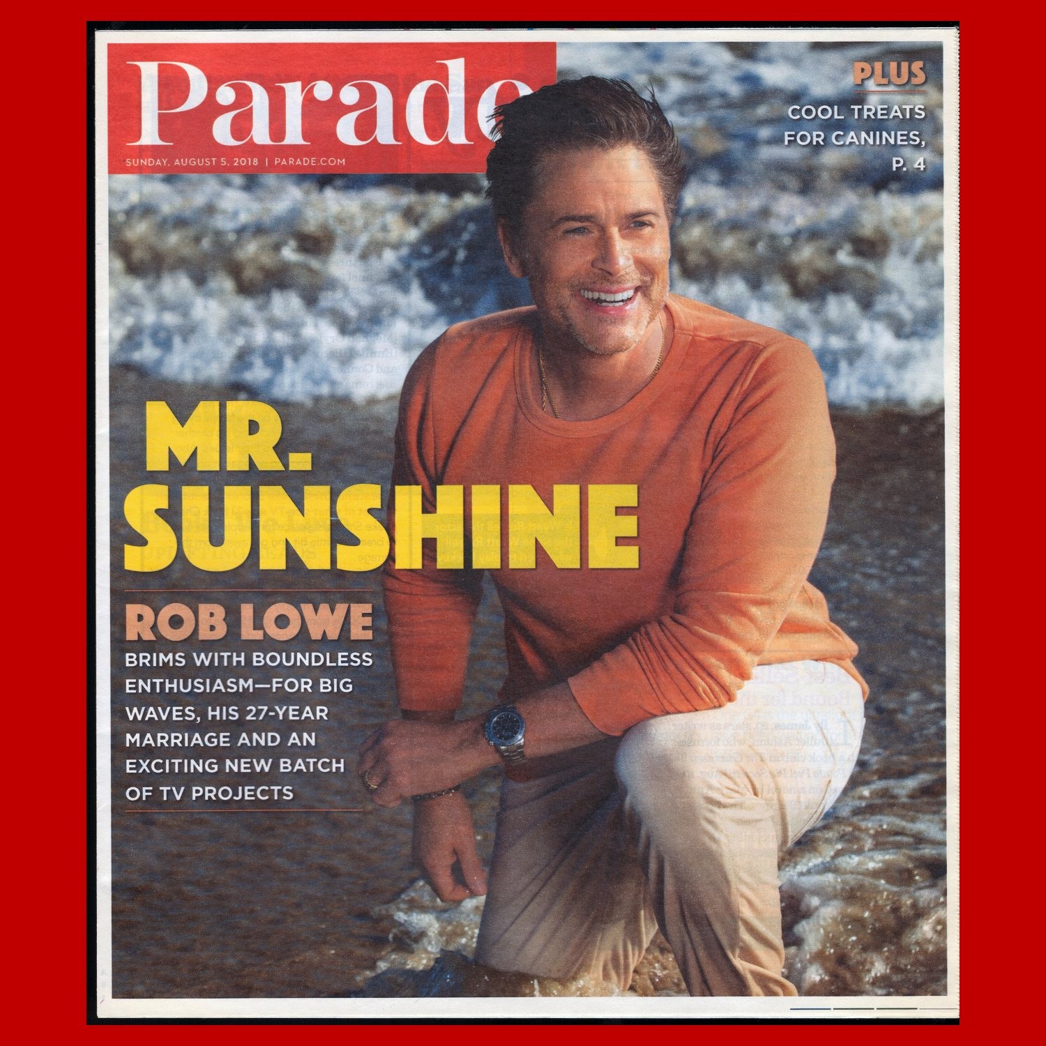 ROB LOWE COVER – Parade Magazine 2018 sexy celebrity {+BONUS stamps