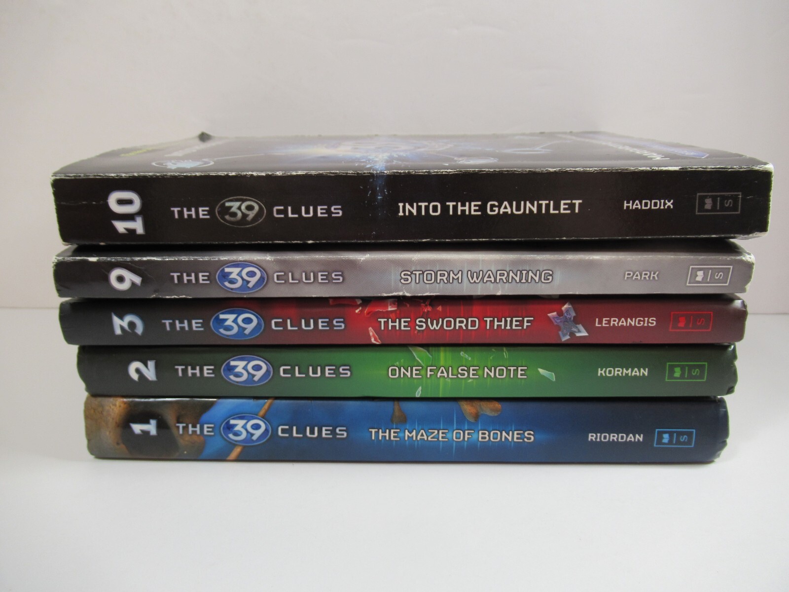 The 39 Clues Book 5 ct. Lot Books 1, 2,3,9, 10 3 HC 2 PB Some Cards