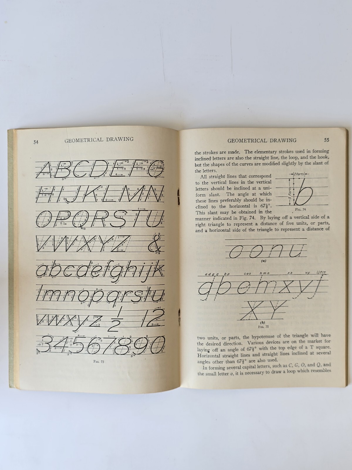 1942 Geometrical Drawing I.C.S. 1st Edition Study Guide Booklet
