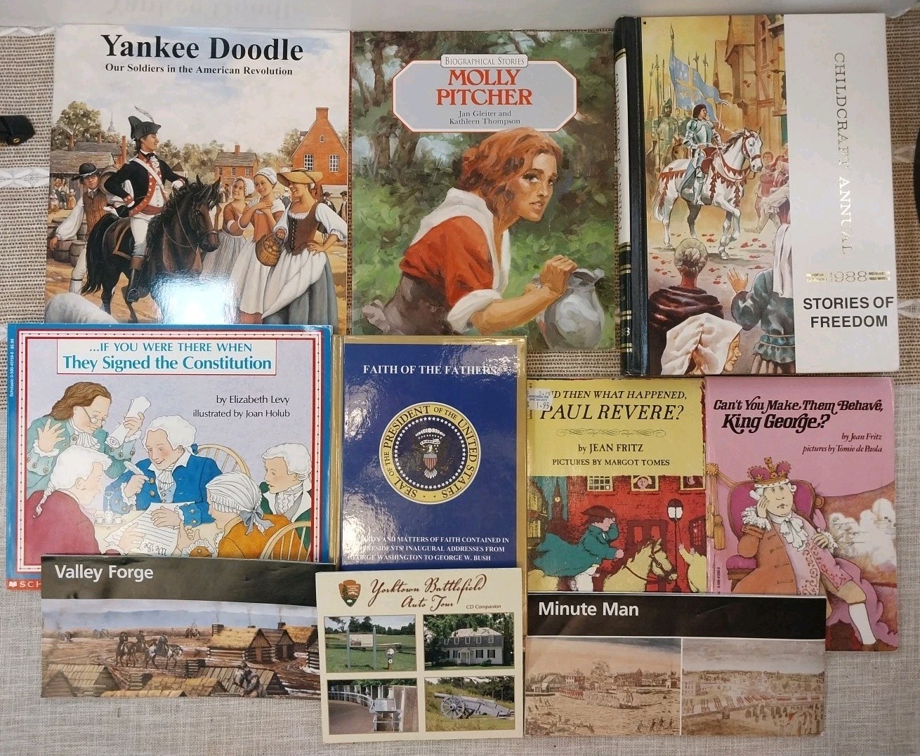 Lot 10 Amer Rev Bks Natl Park Brochure Childcraft Jean Fritz If You Were Colr Bk