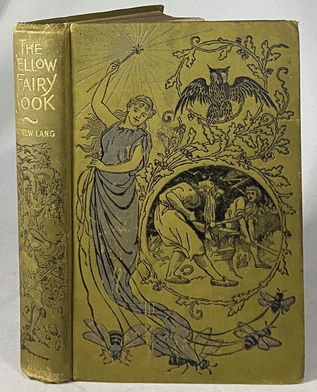 THE YELLOW FAIRY BOOK Fairy Tales ANDREW LANG Antique Art Nouveau Binding c.1900