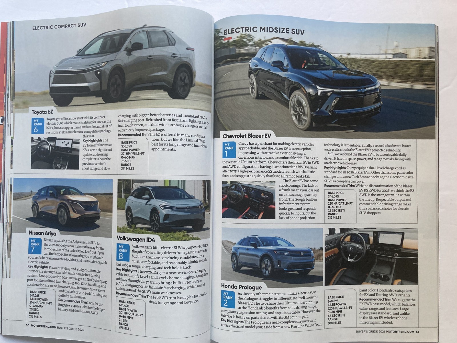 2026 MOTOR TREND NEW CAR & TRUCK BUYER’S GUIDE Magazine UNBIASED REVIEWS / New