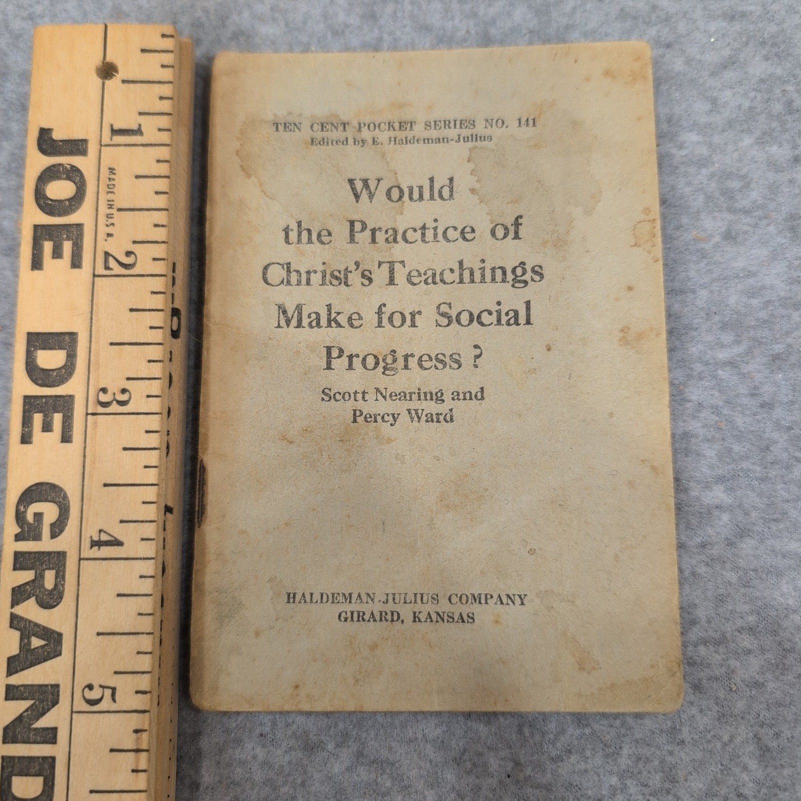 Vintage Little Blue Book No 141 Scott Nearing Percy Ward Social Progress 1920s