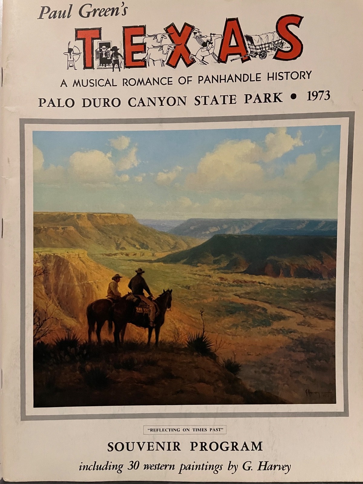 G. HARVEY 1973 “TEXAS” PROGRAM 30 PICS NEAR MINT! RARE!