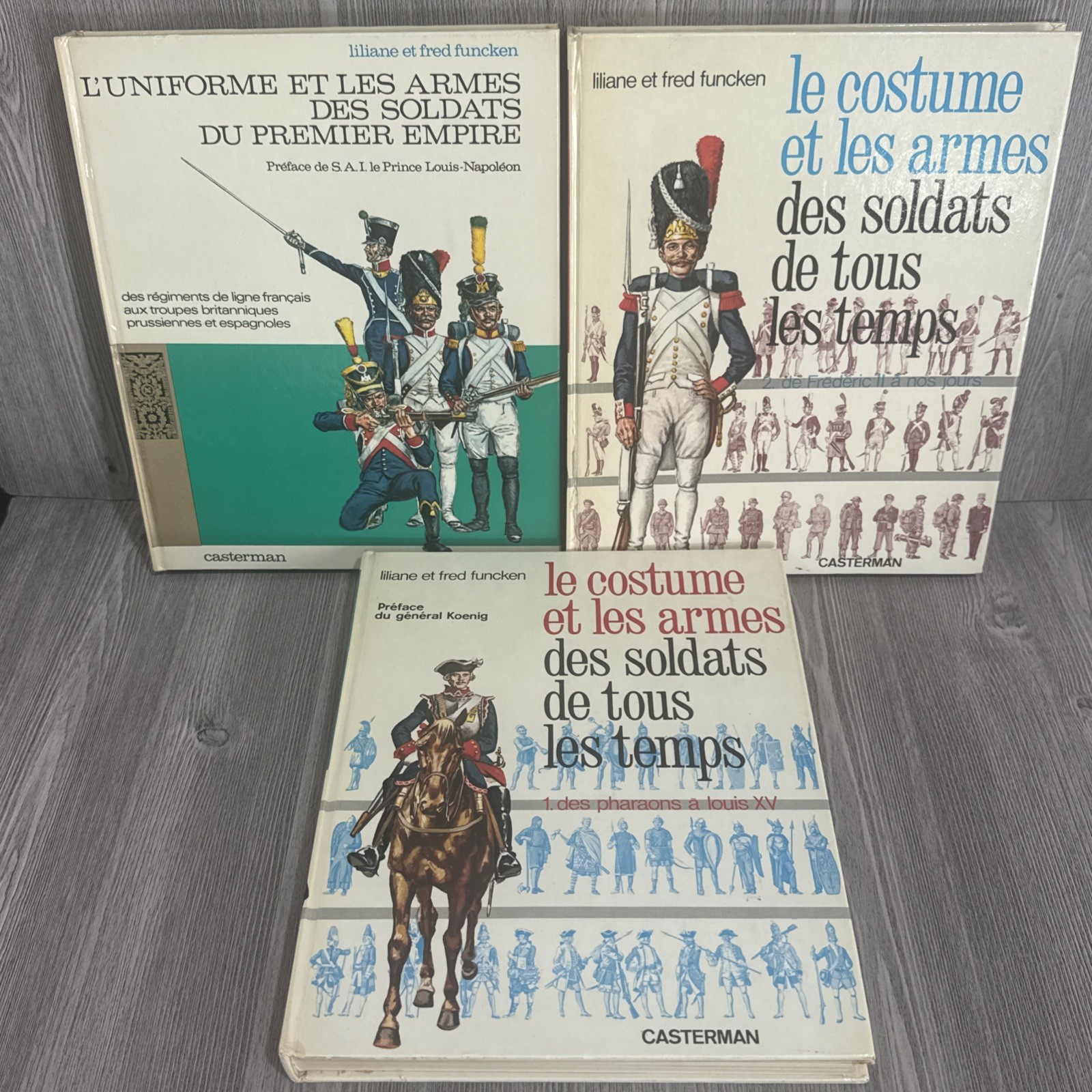 Lot 3 Funcken Costume Armes Soldats Tous les Temps Premier Empire Casterman a11