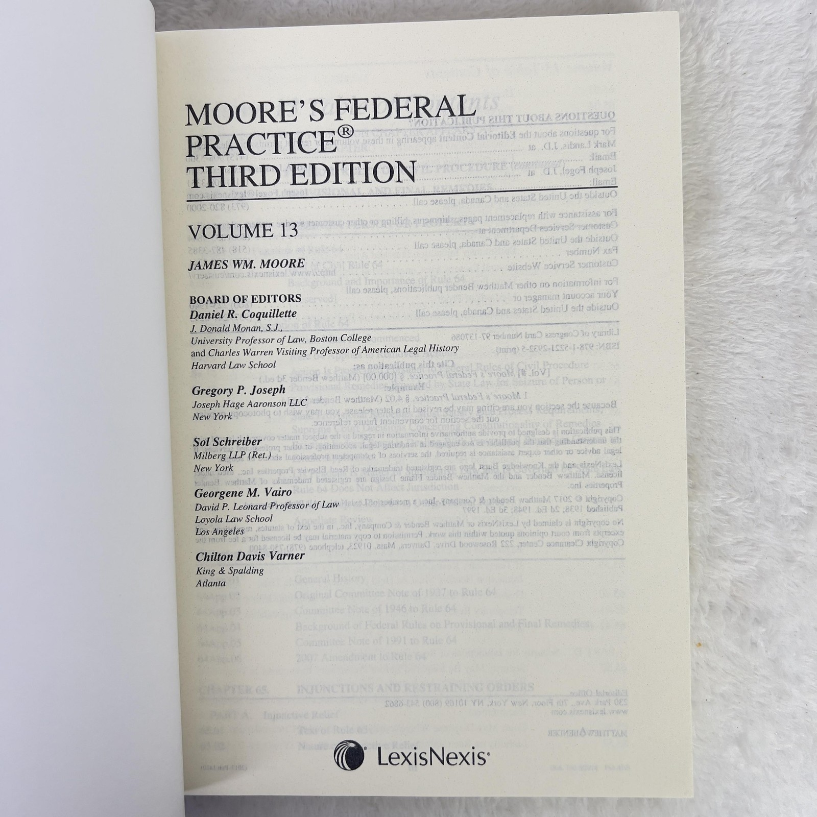 Moore’s Federal Practice 2017 3rd Ed Volumes 13 &14 LexisNexis Law Books