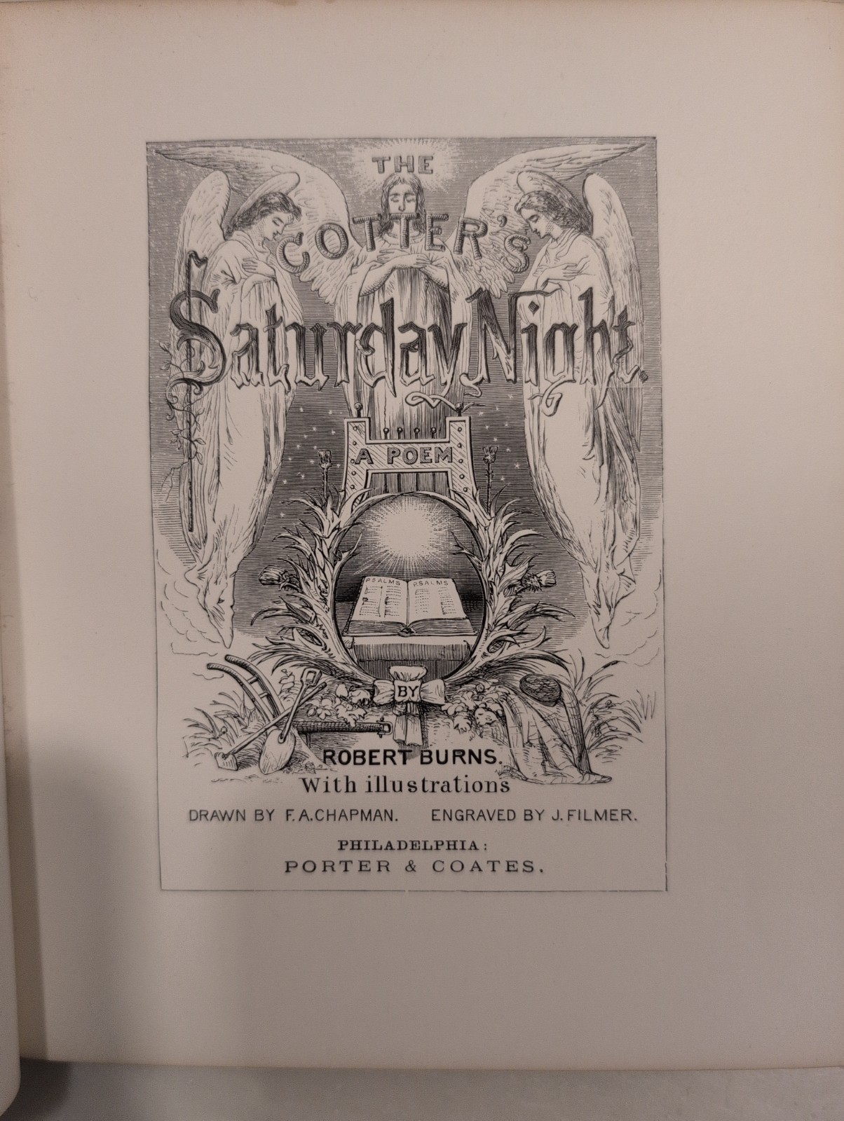 Cotter’s Saturday Night by Robert Burns 1800s Antique Illustrated F.A. Chapman