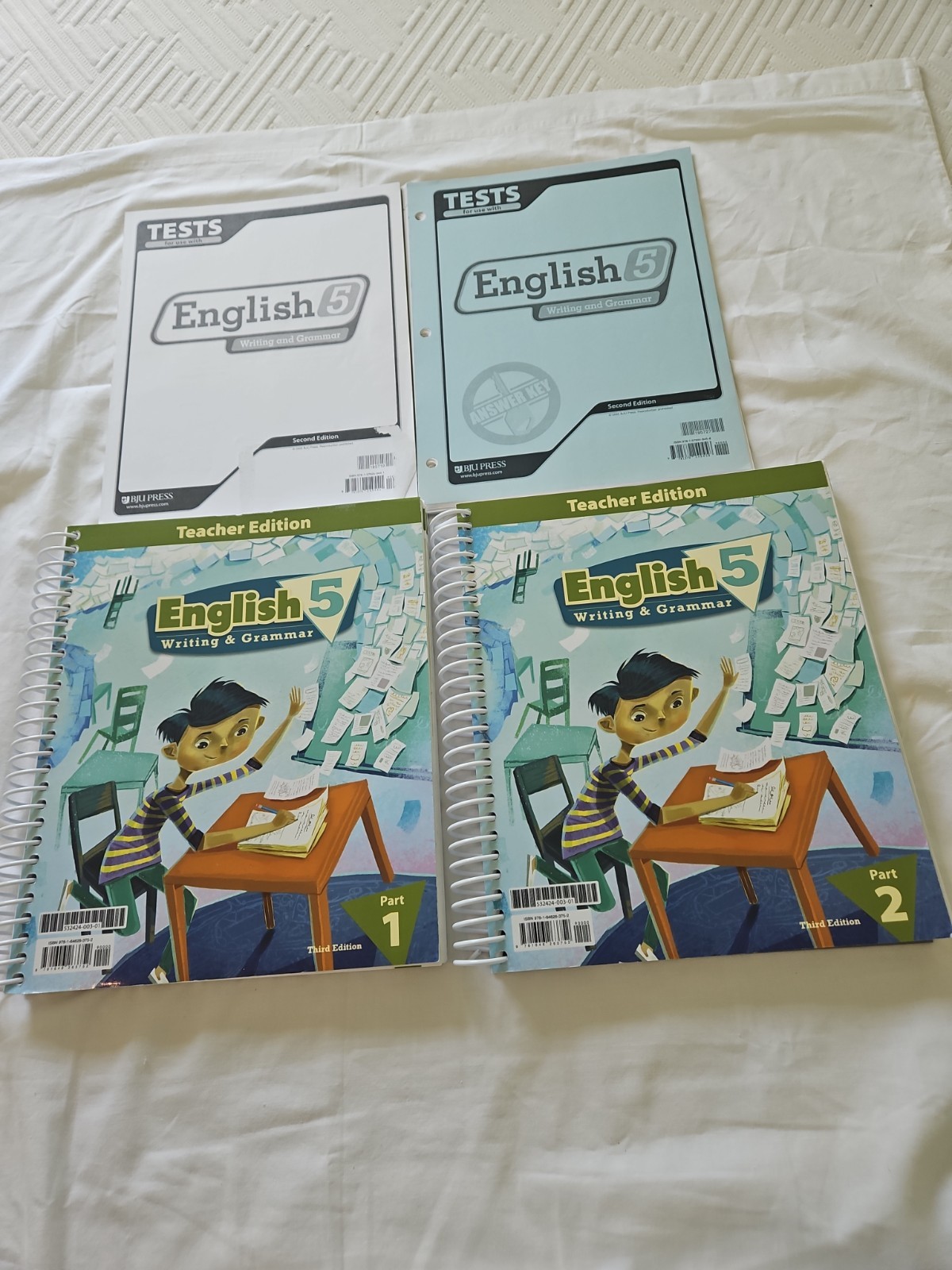 BJU English 5 Writing & Grammar, 3rd ed. Teacher Books Test & Key ( C)
