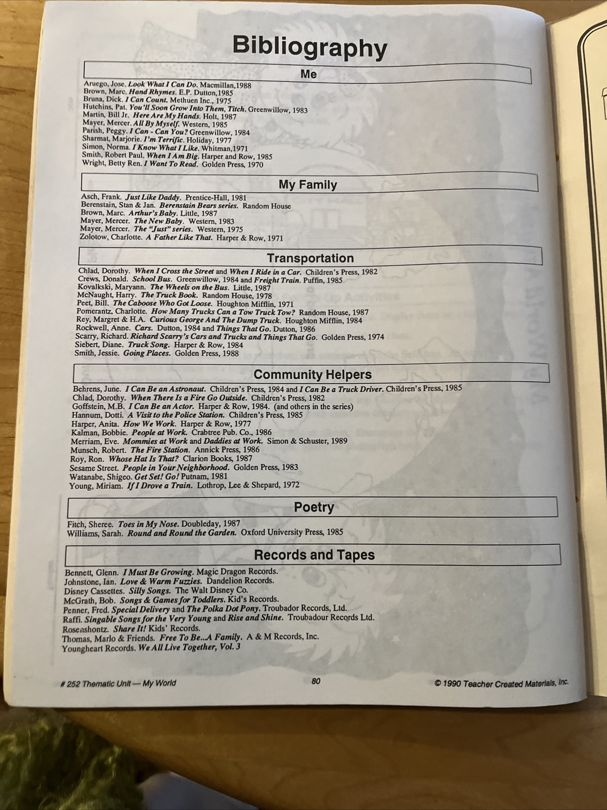 Thematic Units: MY WORLD Thematic Unit by Diane Williams – Early Childhood