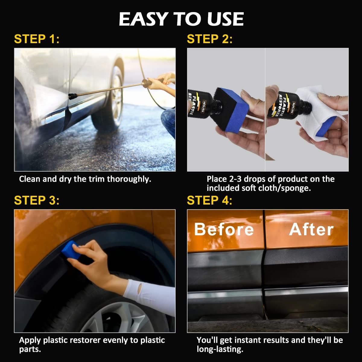 Automotive Ceramic Coating for Plastic, Vinyl & Rubber Surfaces – 0.09kg