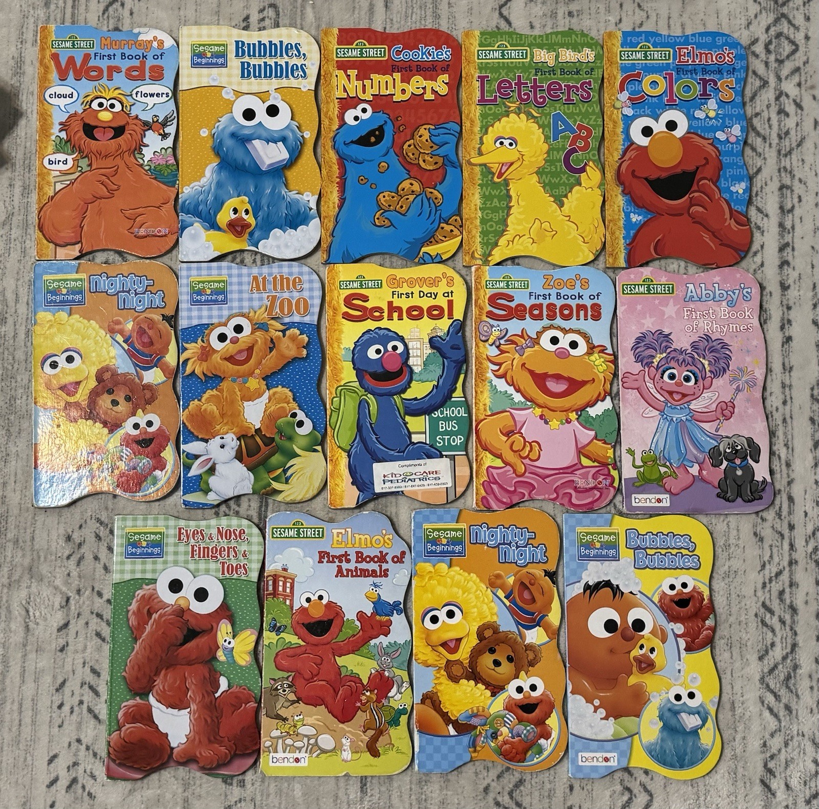 Lot Of 14 Sesame Street/ Sesame Beginings Board Books Bendon