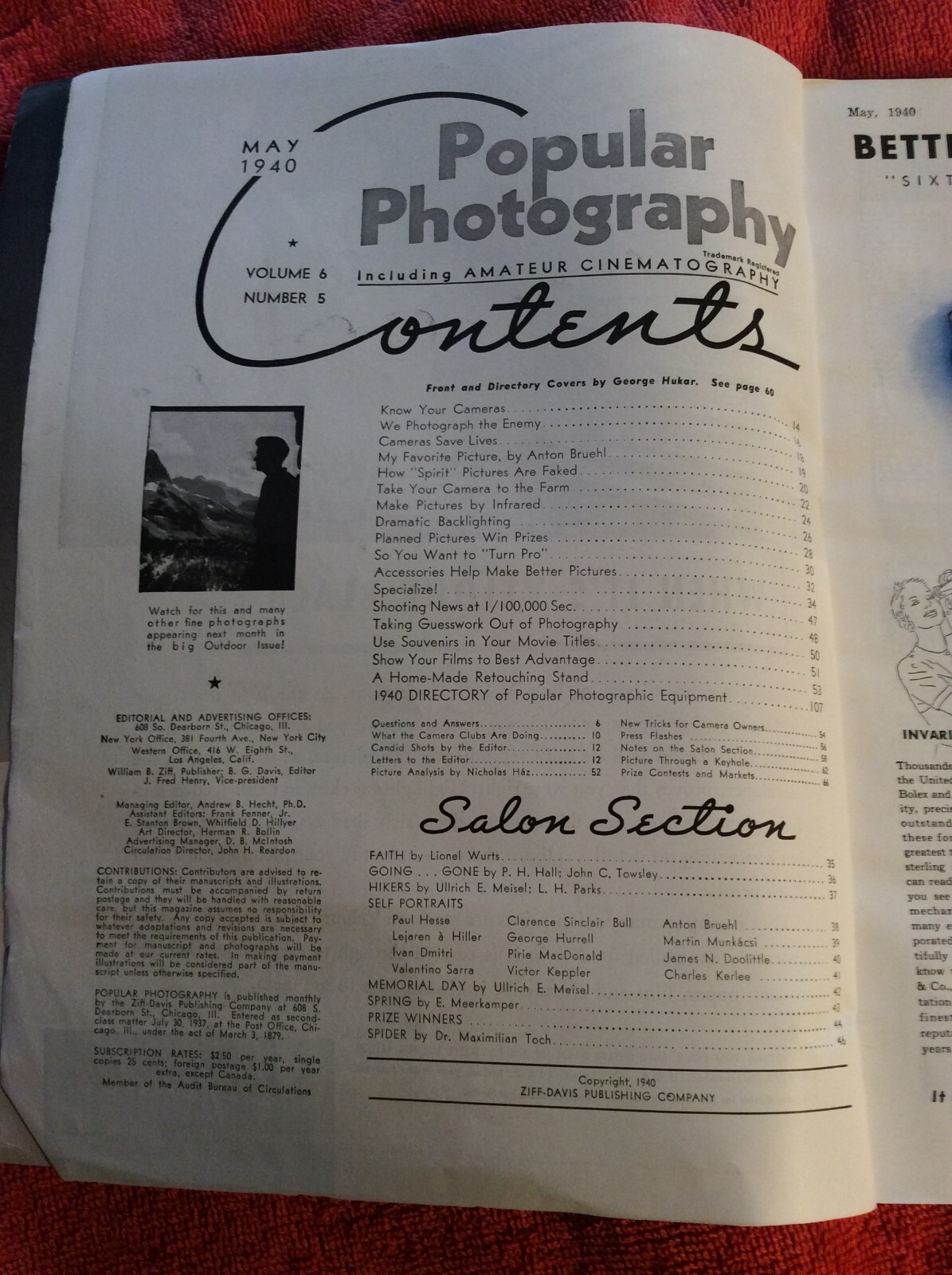POPULAR PHOTOGRAPHY MAY 1940 216 PAGES AMERICA’S LEADERS JAMES DOOLITTLE