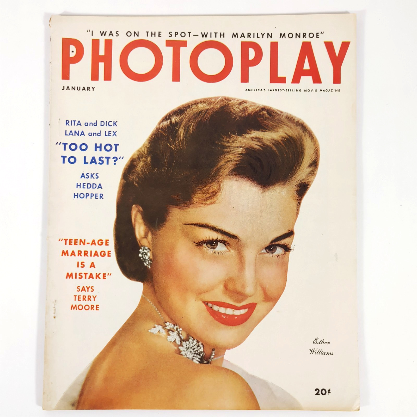 Photoplay Magazine January 1954 Esther Williams Marilyn Monroe Audie Murphy