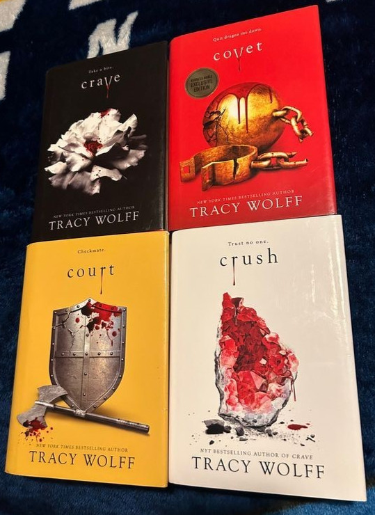 Tracy Wolff Crave Series Lot of 4 Hardcover Books CRUSH COVEY CRAVE COURT