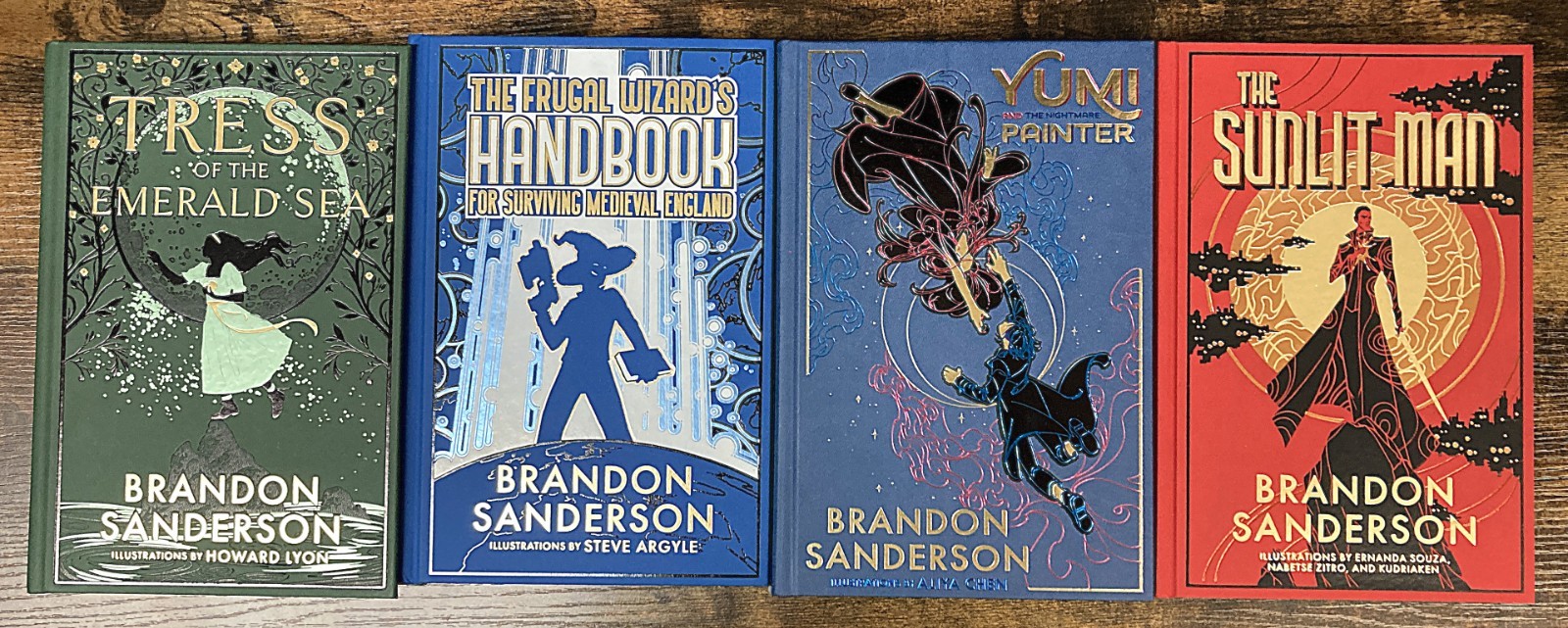 4 Brandon Sanderson Secret Projects Tress/Frugal/Sunlit Man/Yumi HC LikeNEW