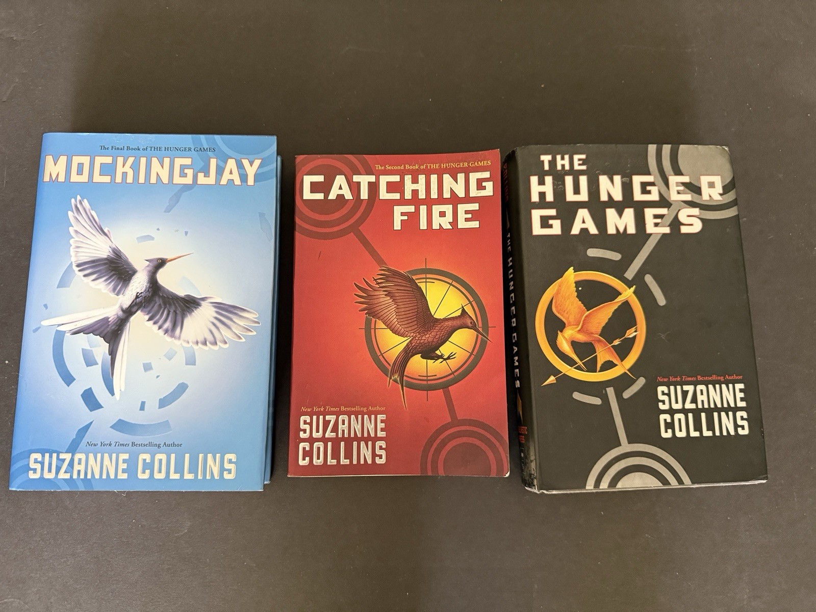 The Hunger Games, Catching Fire and Mockingjay Lot Of 3 Suzanne Collins HB PB