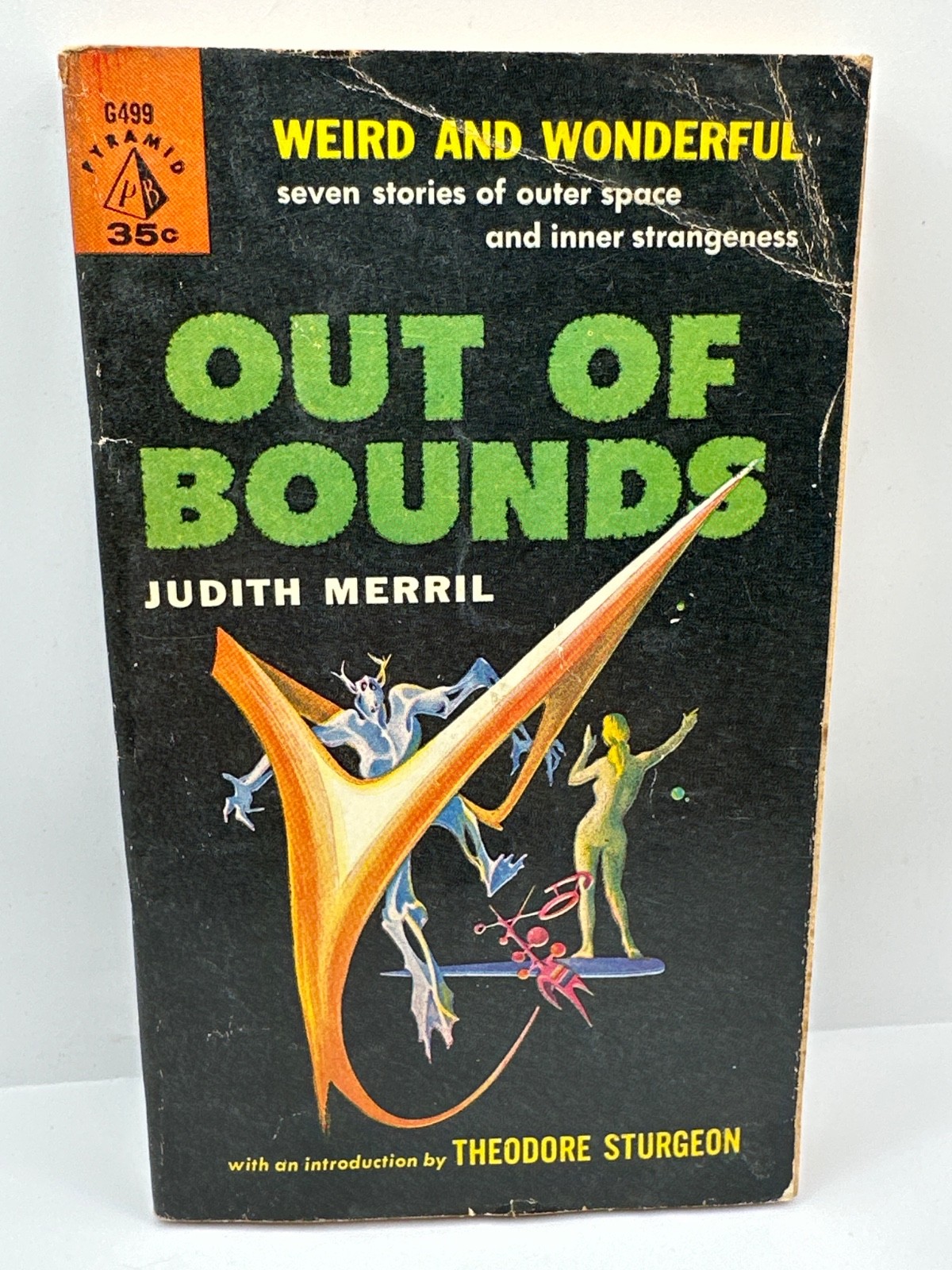 OUT OF BOUNDS by Judith Merril-Pyramid Books G499/Sturgeon vintage paperback