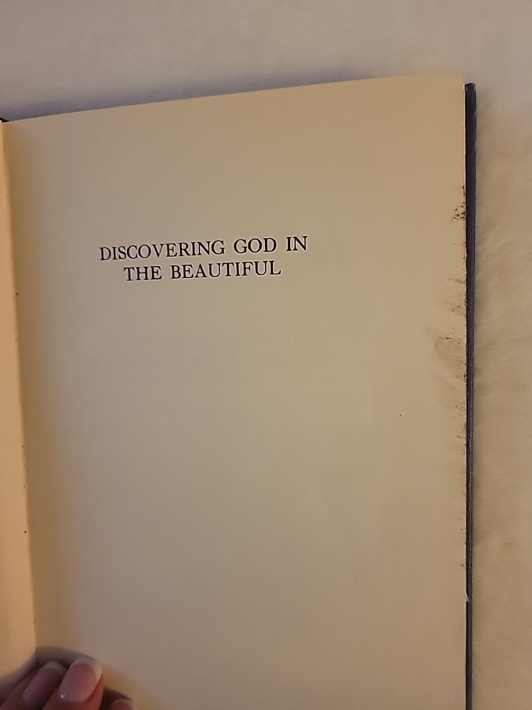 Discovering God in the Beautiful 1934 1936 2nd printing By Nathana L Clyde