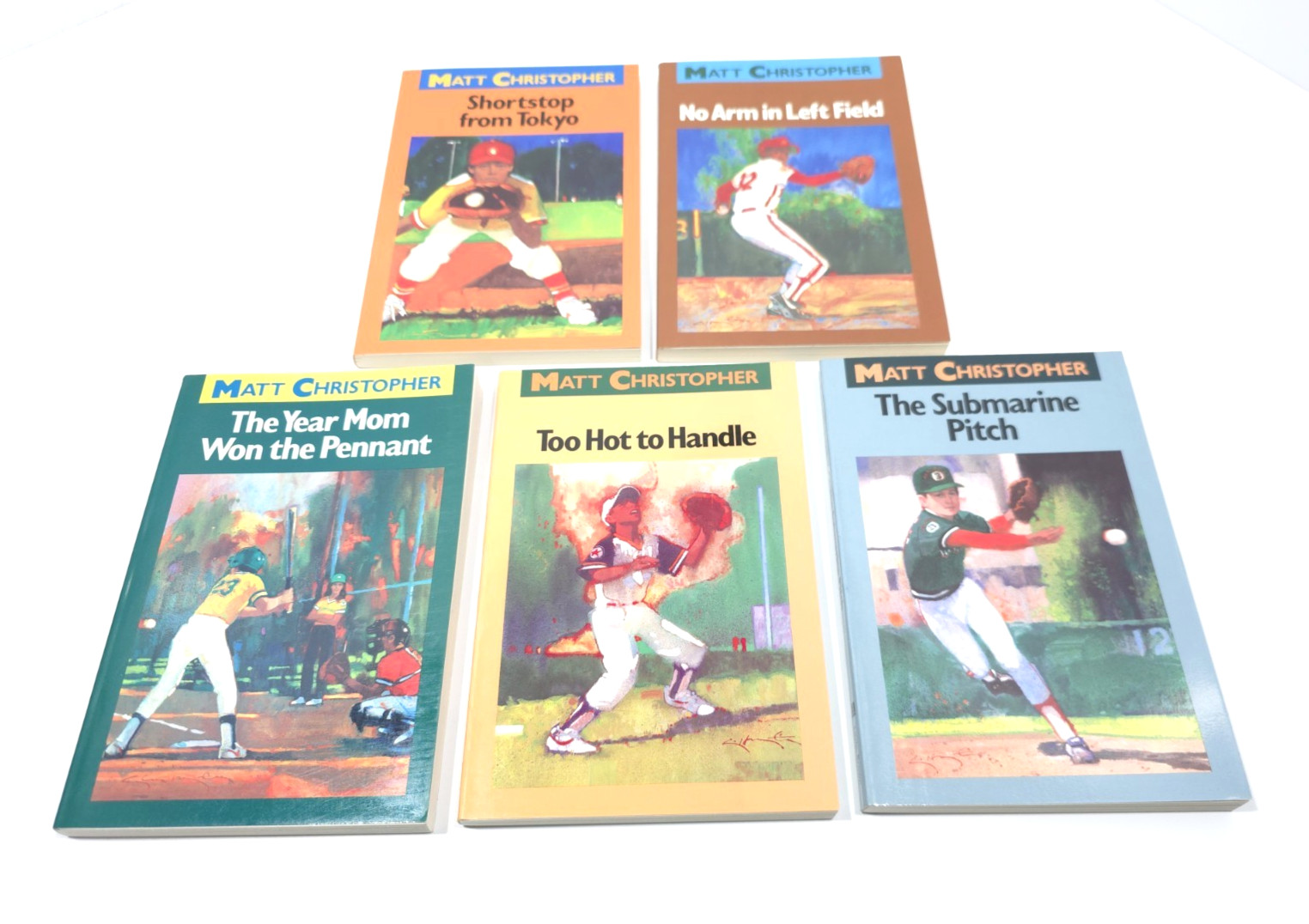 Matt Christopher Baseball Stories, Paperback, Lot of 15, Ages 9-12, Sports – EUC