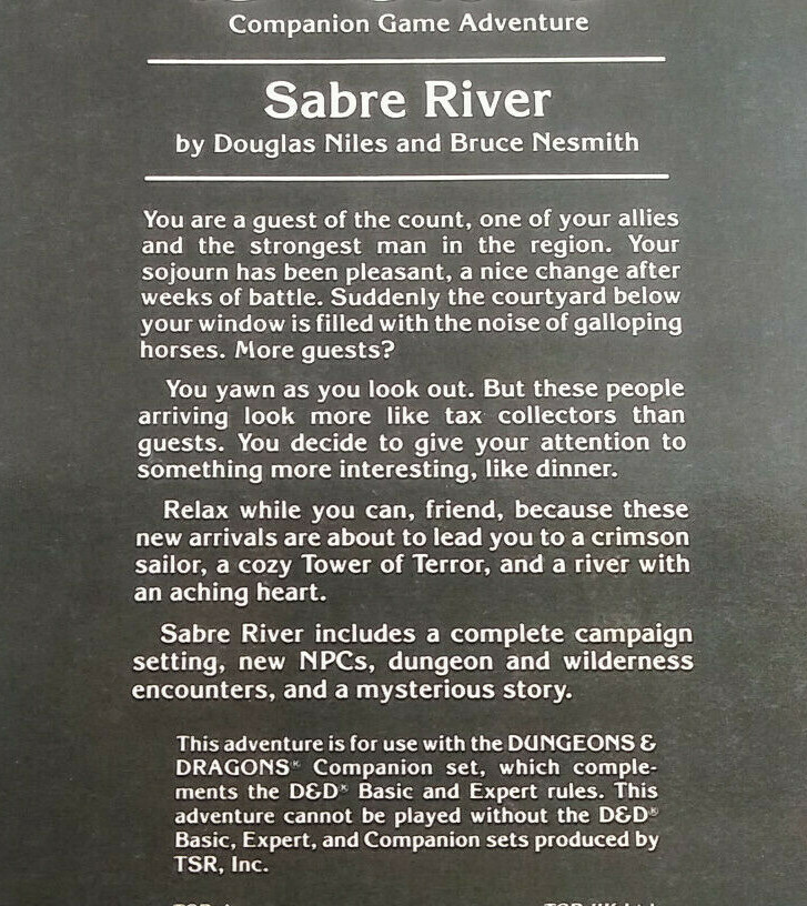 CM3 Sabre River – AD&D D&D