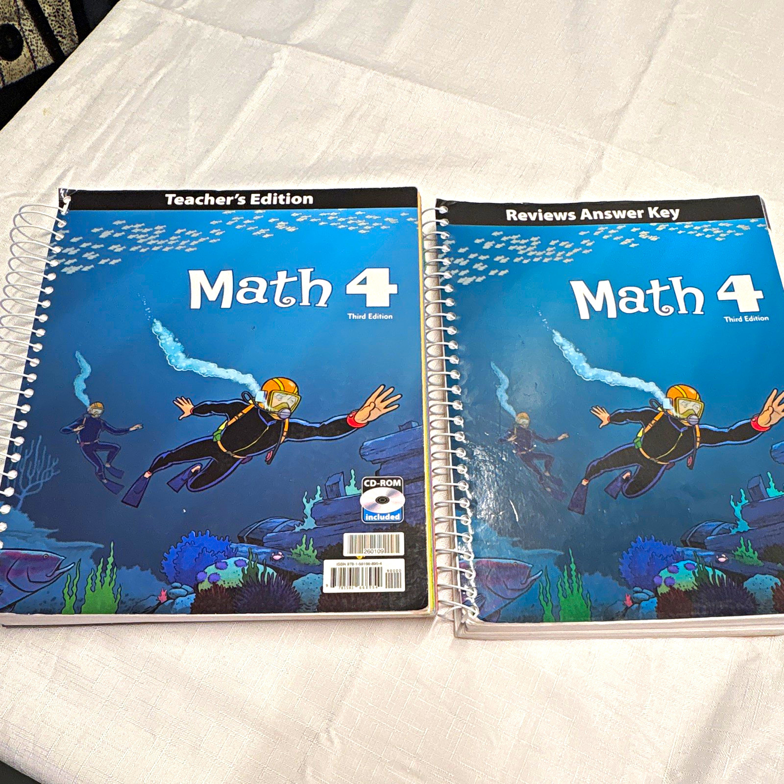 BJU Press Math 4 3rd Ed Teacher’s Edition Answer Key Spiral + CD-ROM